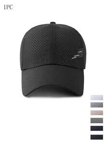 1 Miếng Không giới tính Màu thuần Đơn giản In Mũ bóng chày , Thoáng khí , Sấy khô nhanh , Thoải mái Và Linh hoạt , Thích hợp Đối với Thể thao , Ngoài trời Và Sử dụng hàng ngày - Nhiều màu - Xem 1