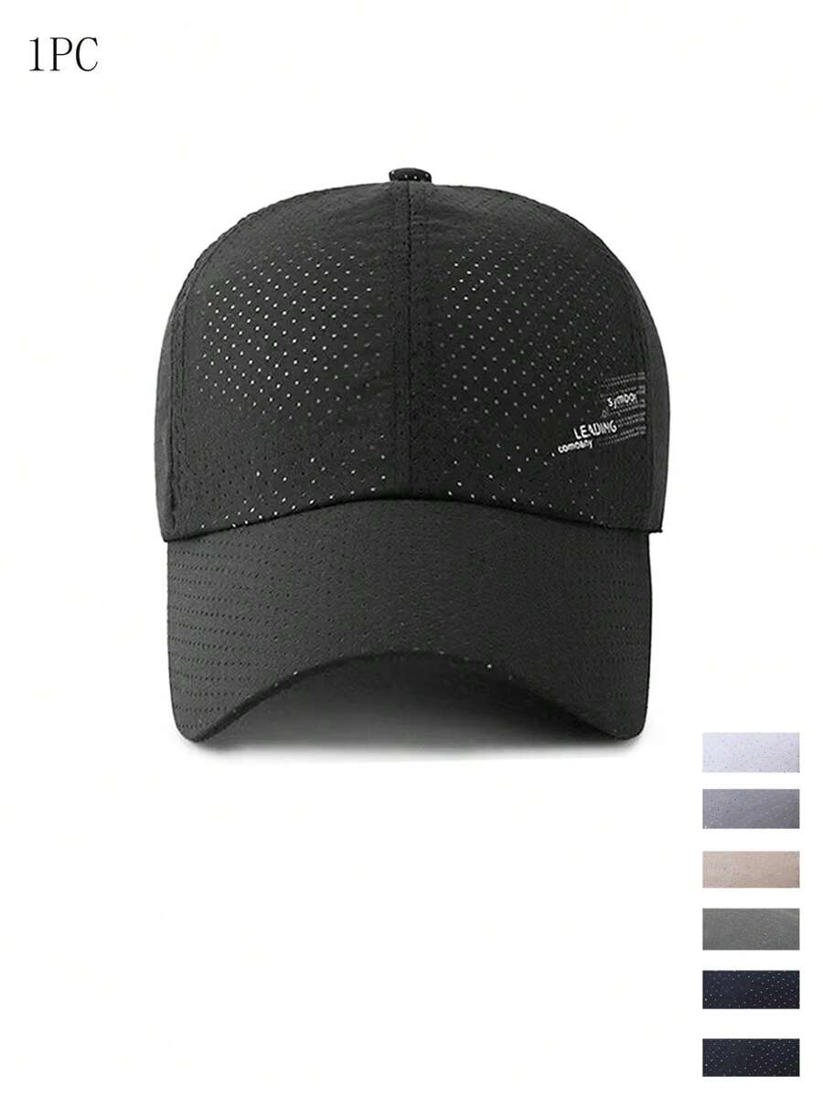 1 Miếng Không giới tính Màu thuần Đơn giản In Mũ bóng chày , Thoáng khí , Sấy khô nhanh , Thoải mái Và Linh hoạt , Thích hợp Đối với Thể thao , Ngoài trời Và Sử dụng hàng ngày - Nhiều màu - Xem 1