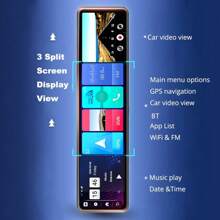 嘉贝尔 11.26 英寸 4G Android 8.1 系统 2GB RAM + 32GB ROM 车载 DVR FHD 1080P GPS 跟踪双镜头录制 WiFi 远程监控，最大支持 128G TF 卡，适用于所有车辆 - 黑色 - 查看 2