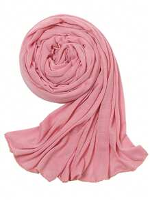 1pc Silky Soft Solid Color Scarf, Versatile Lightweight Breathable Head/Neck Wrap