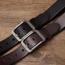 1 Thắt lưng nam phong cách Retro Khóa kim Thắt lưng thời trang Đai đen phù hợp cho doanh nhân thông thường Thắt lưng kaki quà tặng cho bạn trai Người lớn tuổi Thích hợp cho cuộc sống hàng ngày - Nhiều màu - Xem 4