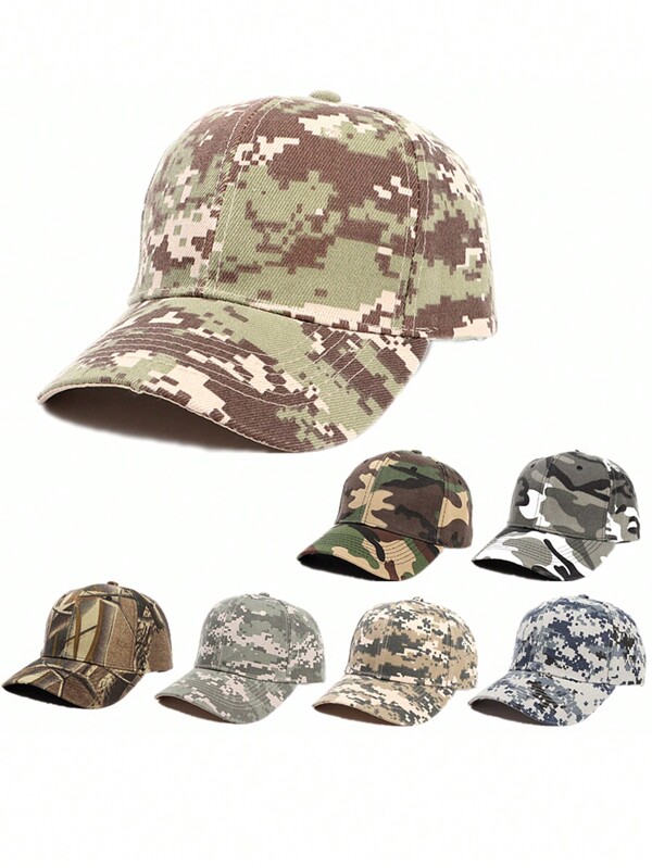 1 pezzo Cappellino da baseball mimetico, berretto curvo da sport all'aperto, adatto per tutte le stagioni