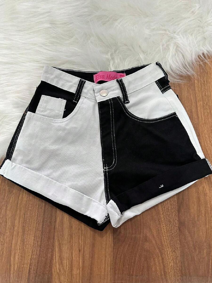 Women Denim Shorts - màu đen - Xem 1