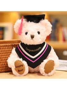 1 Piece Graduation Bear 20cm Animal Plush Bear With Graduation Hat Toy Filling Bear Decoration Bear Doll Graduation Gift,Party Gifts,Birthday Gift - Multicolor - View 14