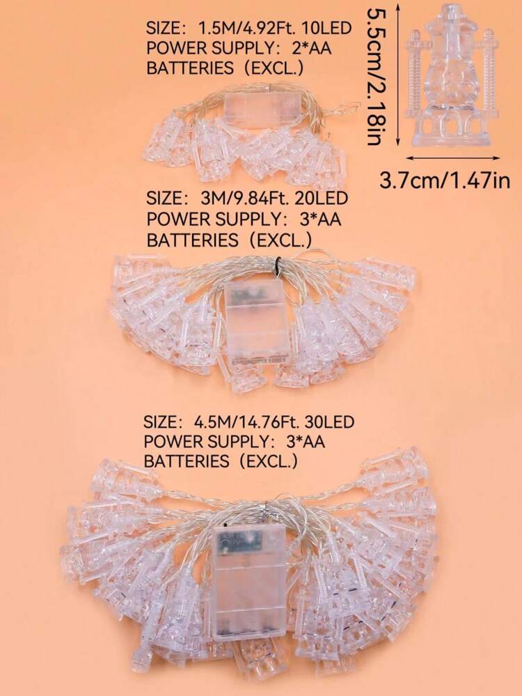1pc 10/20/30 Lights 2/3/4.5m Oil Lamp Bedroom Decor Birthday Party Indoor Atmosphere LED Lights Wedding Party Holiday Decoration Gift Small Gift Colorful Flashing String Lights Battery Powered String Lights Festival Lights