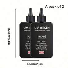 1 Peça Cola Uv Preta Resina Epóxi Cristalina Transparente Com Agente De Cura De Luz Uv, Filmes De Encolhimento Por Calor, Kit De Artesanato Diy Para Fazer Jóias, Acessórios, Etc. - Multicolorido - Ver 13