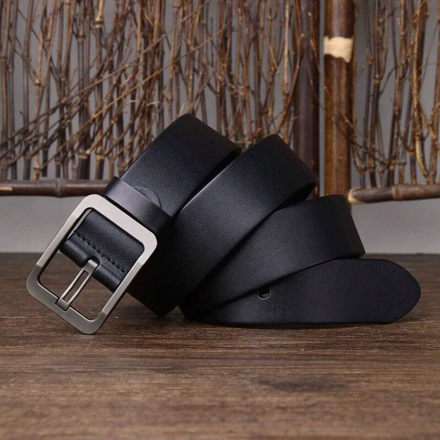 1 Thắt lưng nam phong cách Retro Khóa kim Thắt lưng thời trang Đai đen phù hợp cho doanh nhân thông thường Thắt lưng kaki quà tặng cho bạn trai Người lớn tuổi Thích hợp cho cuộc sống hàng ngày - Nhiều màu - Xem 1