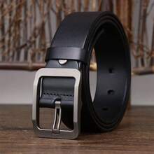 1 Thắt lưng nam phong cách Retro Khóa kim Thắt lưng thời trang Đai đen phù hợp cho doanh nhân thông thường Thắt lưng kaki quà tặng cho bạn trai Người lớn tuổi Thích hợp cho cuộc sống hàng ngày - Nhiều màu - Xem 3