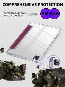 1个透明亚克力梅子色保护壳，兼容iPad A16（第11/10代）、Air 11/13、M3（2025）、Mini 7 A17、Pro（2024）、Air 11/13、M2（2024）、Pro 11/13、M4（2024）、Pro 12.9（第7/8/9代）、10.2（第10代）、Air 4/5、10.9、Pro 11（第4/5/6代）、Mini 6。孔位和笔槽可能因型号而异。保护壳随机提供两种纹理。