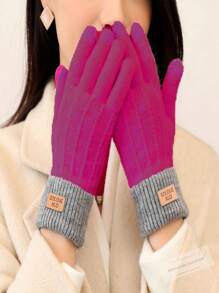 Women Full Finger Gloves - Hot Pink - View 1