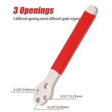 Bike Spoke Wrench Rim Adjustment Tool Tensioner Correction Full Steel Bicycle Spoke Nipple Tool Spanner Kit - Multicolor - View 6