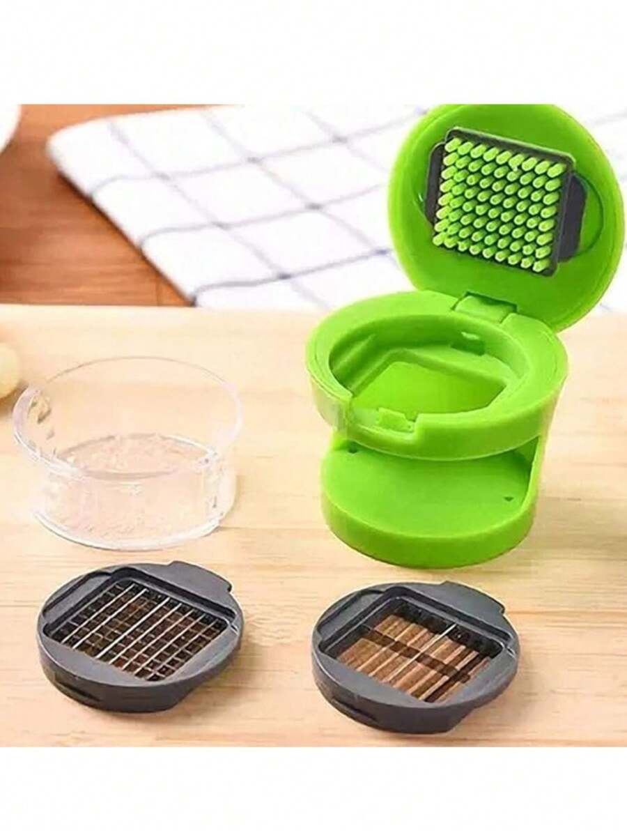 Deny Toys Multifunctional Garlic Onion Cutter Chopper For Kitchen - Green - View 1