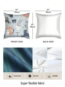 1 Miếng Siêu Mềm Phim hoạt hình mèo Lấy cảm hứng Trang trí Vỏ gối Đối với Ô tô/xe hơi , Nhà  , Phòng ngủ , Phòng khách Sofa - Nhiều màu - Xem 2