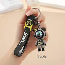 1入咕嚕電熊卡通矽膠鑰匙扣,情侶鑰匙圈,宇航員汽車鑰匙扣 - 彩色 - 查看 7