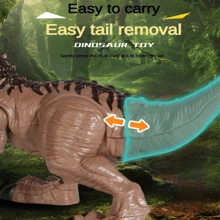 Electronic T-Rex/ Velociraptor Dinosaur Toy With Sound, Movable Joints And Biting Mouth - Multicolor - View 3