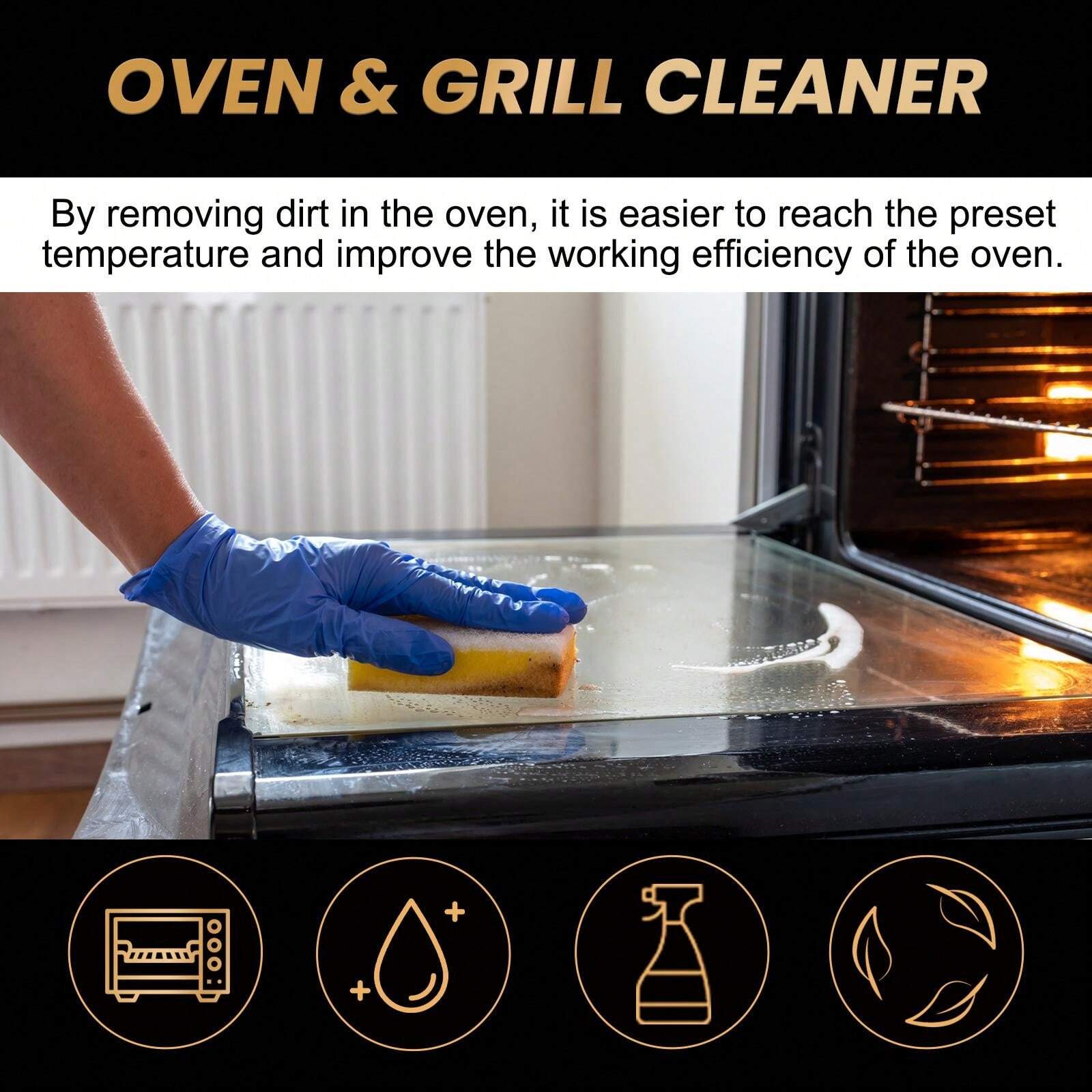 Foam Cleaner For Stove And Oven, Specialized For Removing Grease, Odor