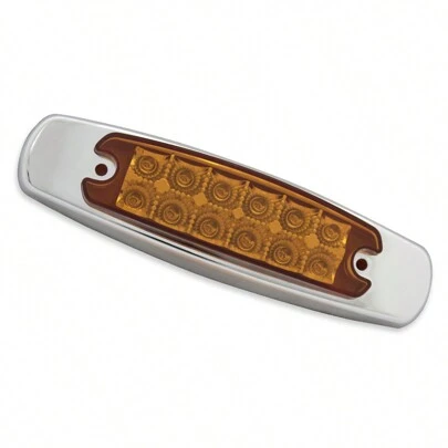 Plafón Lateral Peeter Ámbar 12 LED, Fijo y Strobo: Iluminación Potente y Versátil.