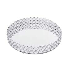 1pc 20/25cm Mirrored Vanity Tray - Round Glass Perfume Tray For Dresser, Jewelry And Cosmetic Organizer - Elegant Home Decor And Birthday Gift For Women And Girls Valentine Day Back To School - Multicolor - View 10