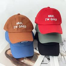 Một phụ nữ Tôi TỐT Mũ bóng chày in chữ Mùa xuân hè Phong cách đường phố giản dị Có thể điều chỉnh Thể thao ngoài trời Mũ Unisex thời trang Thích hợp để mặc hàng ngày - Nhiều màu - Xem 5