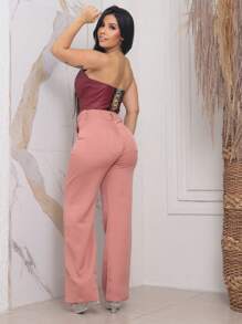 Faraya Jeans Women Pants - وردي صدئ - مشاهدة 4