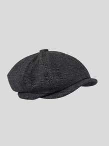 1pc Striped Newsboy Cap Retro Baseball Cap For Men And Women Spring Autumn Winter Casual Beret Hat All-Match
