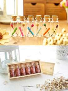 10/20pcs Small Empty Clear Glass Bottles Storage Container Clear Bottles Mini Glass Bottles With Cork Bottle Bright DIY Sand Water Message Decorative Wishing Bottles Best Gifts Birthday Graduation - 10ml - 查看 11