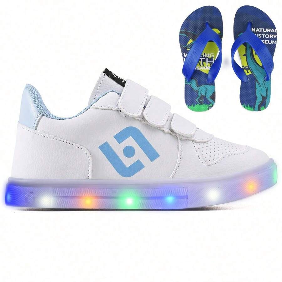 CALCADOS LGHT LIGHT Kids Flats - 藍白色 - 查看 1