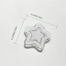 Cute Glitter Star Phone Stand , Retractable & Foldable For Hands-Free Usage, ABS, Perfect For Desktop Space & Comfortable - Style - View 5