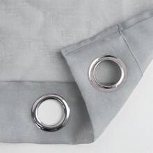 1入組極簡北歐現代風格純色薄紗窗簾-適用於臥室、客廳、旅館房間等地方 - 灰色 - 查看 9