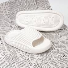 男鞋男鞋家居拖鞋滑動凉鞋厚底耐磨防滑EVA材料室內滑動凉拖 - 白色 - 查看 2