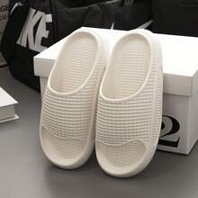 男鞋男鞋家居拖鞋滑動凉鞋厚底耐磨防滑EVA材料室內滑動凉拖 - 白色 - 查看 6