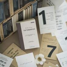 A Book Of 100 Mini Pages, Containing Selected Poetry Passages And Scrapbook Materials, Ideal For DIY Decoration And Creating Personalized Scrapbooks. - Grey - View 10