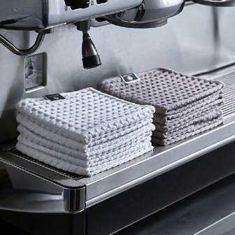 3pcs Lint-Free Barista Towel For Coffee Machines And Tea Shops - Absorbent Cleaning Cloth For Milk And Spills - Small Square White Towel Shower Towels For Beaty Salon, Hotel Sports,Home Essentials, Towel, Skin Care