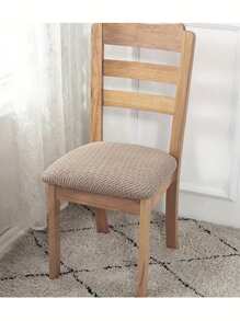 Housse de siège de chaise Jacquard, housse de chaise sans accoudoirs pour salle à manger, Turquoise, 1 pièce