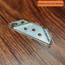 Thick Stainless Steel Universal Small Corner Bracket For Assembling Wall Cabinet Reinforcement Of Partition With Three-Sided Support Multi-Functional Trapezoidal Hanging Corner Shelf Support - Stainless steel wire drawing - View 8