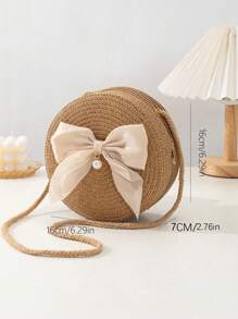 YL 女士时尚迷你卡其色蝴蝶结草编斜挎包，沙滩必备，夏季度假必备女士包包，柳条包，情人节，夏季吸睛沙滩包，夏季女士草编沙滩包，最热门女士沙滩包，时尚夏季度假包，沙滩必备女士包包，时尚女士蝴蝶结钱包，最新度假包