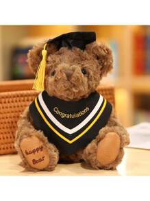 1 Piece Graduation Bear 20cm Animal Plush Bear With Graduation Hat Toy Filling Bear Decoration Bear Doll Graduation Gift,Party Gifts,Birthday Gift - Multicolor - View 13