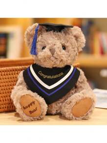 1 Piece Graduation Bear 20cm Animal Plush Bear With Graduation Hat Toy Filling Bear Decoration Bear Doll Graduation Gift,Party Gifts,Birthday Gift - Multicolor - View 15