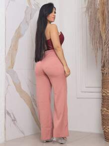 Faraya Jeans Women Pants - وردي صدئ - مشاهدة 3