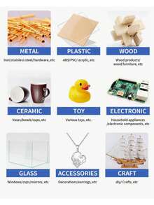 1入401多功能超強瞬間膠，快速乾燥的膠水，適用於金屬、塑料、玻璃、木製品、陶瓷、鞋子、配件、玩具、手工DIY黏合 - 透明 - 查看 4