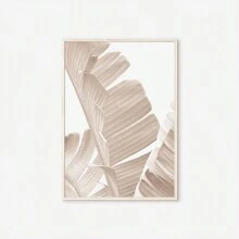 無框 3 件組植物牆面藝術，葉子藝術海報印刷，熱帶葉子印花，抽象葉子棕櫚龜背竹印花，中性現代極簡花卉葉子牆面藝術裝飾 - 灰色 - 查看 9