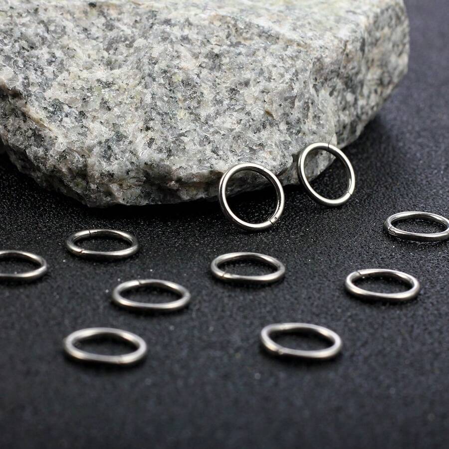 10PCS Hinged Septum Clicker Segment Nose Rings Lip Ear Cartilage Ear Helix Body Piercing Jewelry