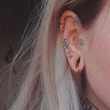 10PCS Hinged Septum Clicker Segment Nose Rings Lip Ear Cartilage Ear Helix Body Piercing Jewelry