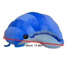 1pc 30cm Simulation Insect Plush Toys Soft Stuffed Cartoon Doll Watermelon Worm Animal Toy Pillow Creative Birthday Gift - Multicolor - View 3