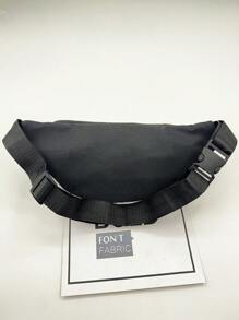 1pc Fashionable Women Waist Bag/Chest Bag With Invisible Zipper, Solid Color & Waterproof Nylon Material For Holding Coins And Small Items