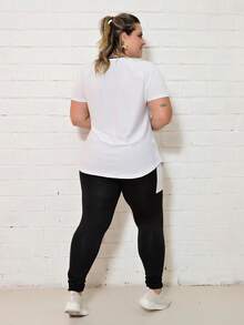 Plus Size Sports Sets - 白色 - 查看 3