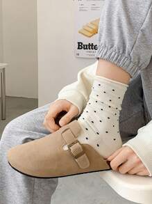 زوجان/5 أزواج/10 أزواج من جوارب كريو نسائية بطراز كوري بنقاط البولكا - متعدد الألوان - مشاهدة 3