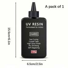 1 Peça Cola Uv Preta Resina Epóxi Cristalina Transparente Com Agente De Cura De Luz Uv, Filmes De Encolhimento Por Calor, Kit De Artesanato Diy Para Fazer Jóias, Acessórios, Etc. - Multicolorido - Ver 15