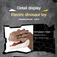 Electronic T-Rex/ Velociraptor Dinosaur Toy With Sound, Movable Joints And Biting Mouth - Multicolor - View 4