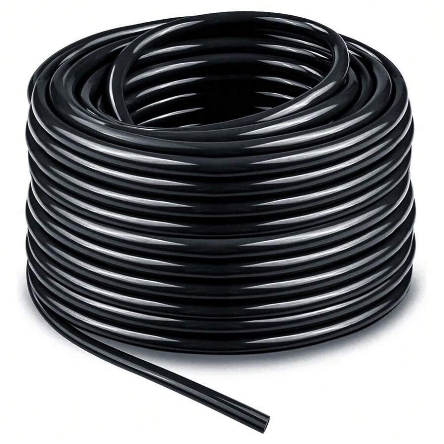 1Set 1/4 Inch Drip Irrigation Tubing 100feet Garden Watering Tube Line - Black - View 1